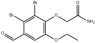 2-(2,3-dibromo-6-ethoxy-4-formylphenoxy)acetamide Structure