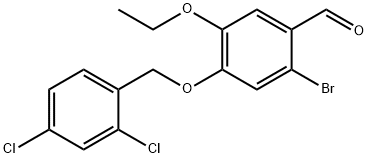 2-BROMO-4-[(2,4-DICHLOROBENZYL)OXY]-5-ETHOXYBENZALDEHYDE 구조식 이미지