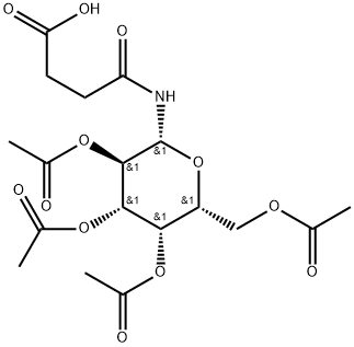 Butanoic acid, 4-oxo-4-[(2,3,4,6-tetra-O-acetyl-β-D-galactopyranosyl)amino]- Structure