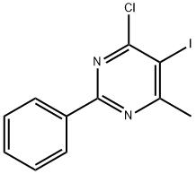 4-Chloro-5-iodo-6-methyl-2-phenylpyrimidine Structure