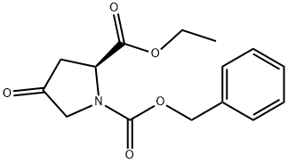 1,2-Pyrrolidinedicarboxylic acid, 4-oxo-, 2-ethyl 1-(phenylmethyl) ester, (2S)- Structure