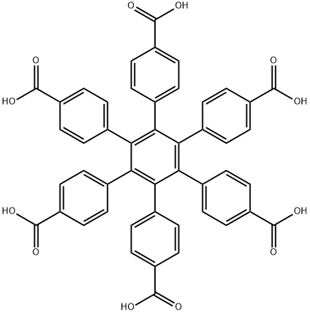 3',4',5',6'-tetrakis(4-carboxyphenyl)-[1,1':2',1''-Terphenyl]-4,4''-dicarboxylic acid 구조식 이미지