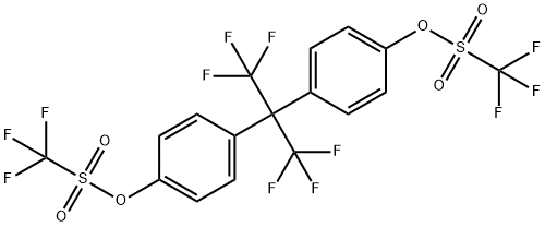 Methanesulfonic acid, trifluoro-, [2,2,2-trifluoro-1-(trifluoromethyl)ethylidene]di-4,1-phenylene ester (9CI) 구조식 이미지