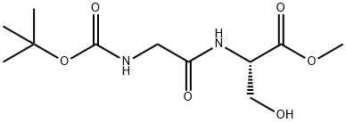 L-Serine, N-[(1,1-dimethylethoxy)carbonyl]glycyl-, methyl ester Structure