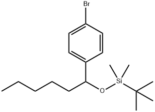 ((1-(4-bromophenyl)hexyl)oxy)(tert-butyl)dimethylsilane(WXC06094) 구조식 이미지