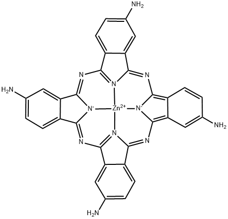 Zinc, [29H,31H-phthalocyanine-2,9,16,23-tetraminato(2-)-κN29,κN30,κN31,κN32]-, (SP-4-1)- 구조식 이미지