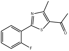 Ethanone, 1-[2-(2-fluorophenyl)-4-methyl-5-thiazolyl]- Structure