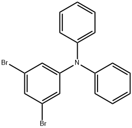 (3,5-Dibromo-phenyl)-diphenyl-amine 구조식 이미지