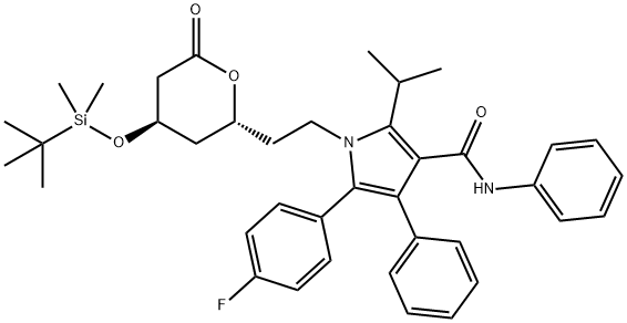4-tert-ButyldiMethylsilyl Atorvastatin Lactone 구조식 이미지