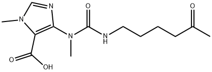 1H-Imidazole-5-carboxylic acid, 1-methyl-4-[methyl[[(5-oxohexyl)amino]carbonyl]amino]- 구조식 이미지