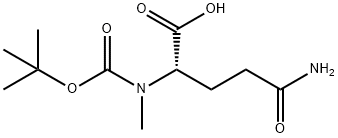 L-Glutamine, N2-[(1,1-dimethylethoxy)carbonyl]-N-methyl- Structure