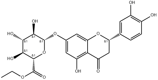 Eriodictyol 7-O-β-D-glucuronide ethyl ester Structure
