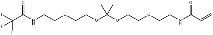 2-Propenamide, N-(16,16,16-trifluoro-7,7-dimethyl-15-oxo-3,6,8,11-tetraoxa-14-azahexadec-1-yl)- 구조식 이미지
