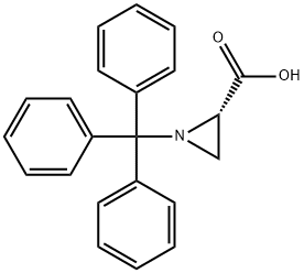 2-Aziridinecarboxylic acid, 1-(triphenylmethyl)-, (2S)- Structure