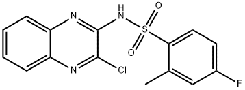 Benzenesulfonamide, N-(3-chloro-2-quinoxalinyl)-4-fluoro-2-methyl- Structure