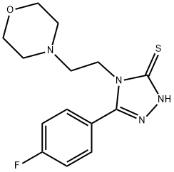 3H-1,2,4-Triazole-3-thione, 5-(4-fluorophenyl)-2,4-dihydro-4-[2-(4-morpholinyl)ethyl]- Structure