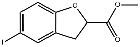 2-Benzofurancarboxylic acid, 2,3-dihydro-5-iodo-, methyl ester Structure