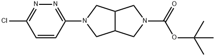 Pyrrolo[3,4-c]pyrrole-2(1H)-carboxylic acid, 5-(6-chloro-3-pyridazinyl)hexahydro-, 1,1-dimethylethyl ester 구조식 이미지