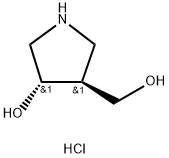 3-Pyrrolidinemethanol, 4-hydroxy-, hydrochloride (1:1), (3S,4S)- Structure