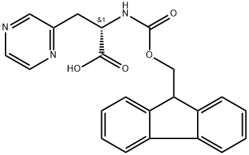 Pyrazinepropanoic acid, α-[[(9H-fluoren-9-ylmethoxy)carbonyl]amino]-, (αS)- (9CI) Structure