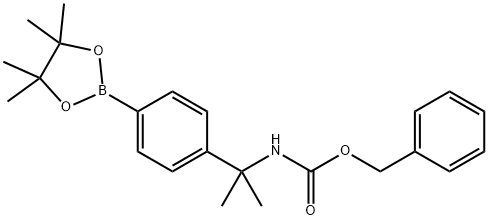 Carbamic acid, [1-methyl-1-[4-(4,4,5,5-tetramethyl-1,3,2-dioxaborolan-2-yl)phenyl]ethyl]-, phenylmethyl ester (9CI) Structure