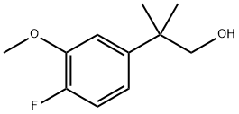 2-(4-fluoro-3-methoxyphenyl)-2-methylpropan-1-ol Structure