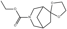 Spiro[3-azabicyclo[3.2.1]octane-6,2'-[1,3]dioxolane]-3-carboxylic acid, ethyl ester Structure