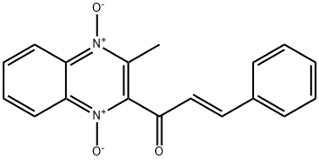 2-Propen-1-one, 1-(3-methyl-1,4-dioxido-2-quinoxalinyl)-3-phenyl-, (2E)- Structure