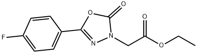 Ethyl 2-(5-(4-fluorophenyl)-2-oxo-1,3,4-oxadiazol-3(2H)-yl)acetate 구조식 이미지