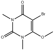 2,4(1H,3H)-Pyrimidinedione, 5-bromo-6-methoxy-1,3-dimethyl- Structure