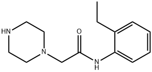 1-Piperazineacetamide, N-(2-ethylphenyl)- Structure