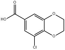 1,4-Benzodioxin-6-carboxylic acid, 8-chloro-2,3-dihydro- Structure