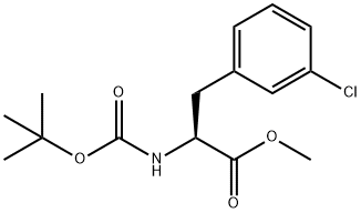 L-Phenylalanine, 3-chloro-N-[(1,1-dimethylethoxy)carbonyl]-, methyl ester Structure