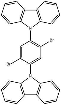 9H-Carbazole, 9,9'-(2,5-dibromo-1,4-phenylene)bis- Structure