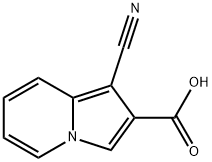 2-Indolizinecarboxylic acid, 1-cyano- Structure