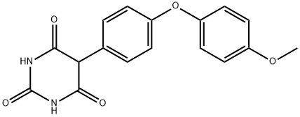 5-[4-(4-methoxyphenoxy)phenyl]pyrimidine-2,4,6-trione Structure