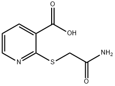 3-Pyridinecarboxylic acid, 2-[(2-amino-2-oxoethyl)thio]- Structure