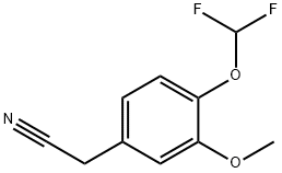 2-[4-(difluoromethoxy)-3-methoxyphenyl]acetonitrile 구조식 이미지