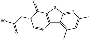Pyrido[3',2':4,5]thieno[3,2-d]pyrimidine-3(4H)-acetic acid, 7,9-dimethyl-4-oxo- 구조식 이미지