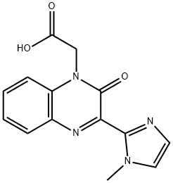 1(2H)-Quinoxalineacetic acid, 3-(1-methyl-1H-imidazol-2-yl)-2-oxo- Structure