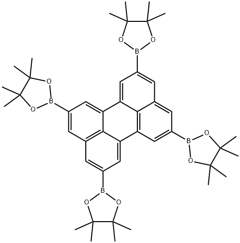 1,3,2-Dioxaborolane, 2,2',2'',2'''-(2,5,8,11-perylenetetrayl)tetrakis[4,4,5,5-tetramethyl- 구조식 이미지