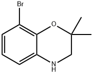 2H-1,4-Benzoxazine, 8-bromo-3,4-dihydro-2,2-dimethyl- 구조식 이미지