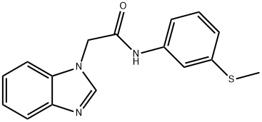 1H-Benzimidazole-1-acetamide, N-[3-(methylthio)phenyl]- 구조식 이미지