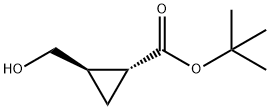 Cyclopropanecarboxylic acid, 2-(hydroxymethyl)-, 1,1-dimethylethyl ester, trans- (9CI) Structure