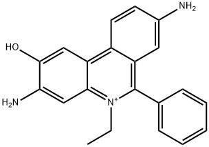 Phenanthridinium, 3,8-diamino-5-ethyl-2-hydroxy-6-phenyl- 구조식 이미지