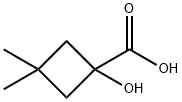 Cyclobutanecarboxylic acid, 1-hydroxy-3,3-dimethyl- Structure