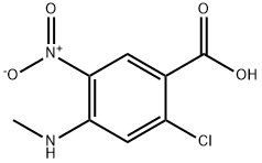 Benzoic acid, 2-chloro-4-(methylamino)-5-nitro- 구조식 이미지