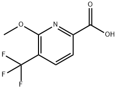 6-Methoxy-5-trifluoromethyl-pyridine-2-carboxylic acid 구조식 이미지