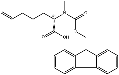 (2S)-2-（（(9H-fluoren-9-ylmethoxy)carbonyl）methylamino）-6 구조식 이미지