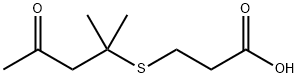 Propanoic acid, 3-[(1,1-dimethyl-3-oxobutyl)thio]- Structure